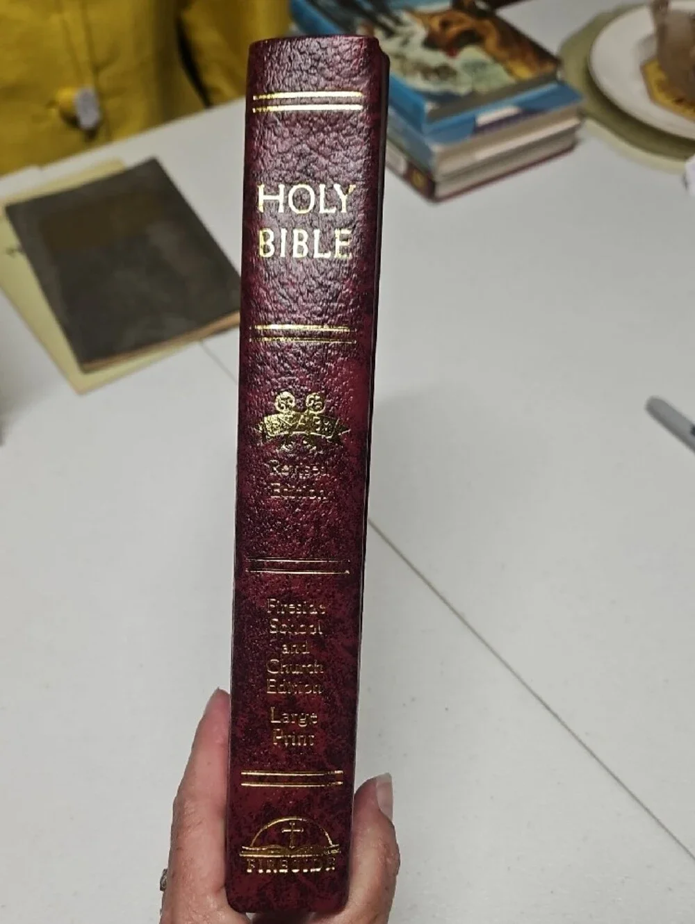 Burgundy Fireside School and Church Edition Large Print Holy Bible